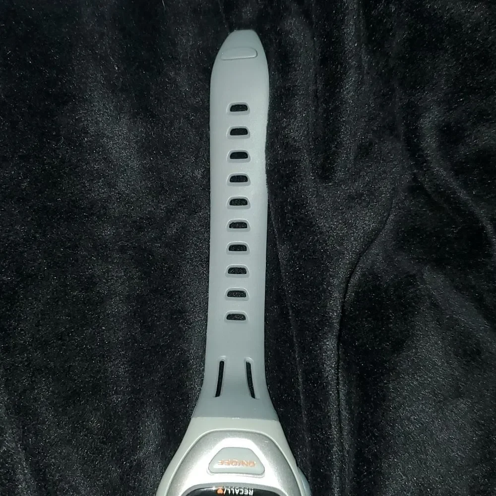 Timex Heart Rate Monitor Watch T5G941 Sport Silver Bezel Grey Band Men Women 30m
